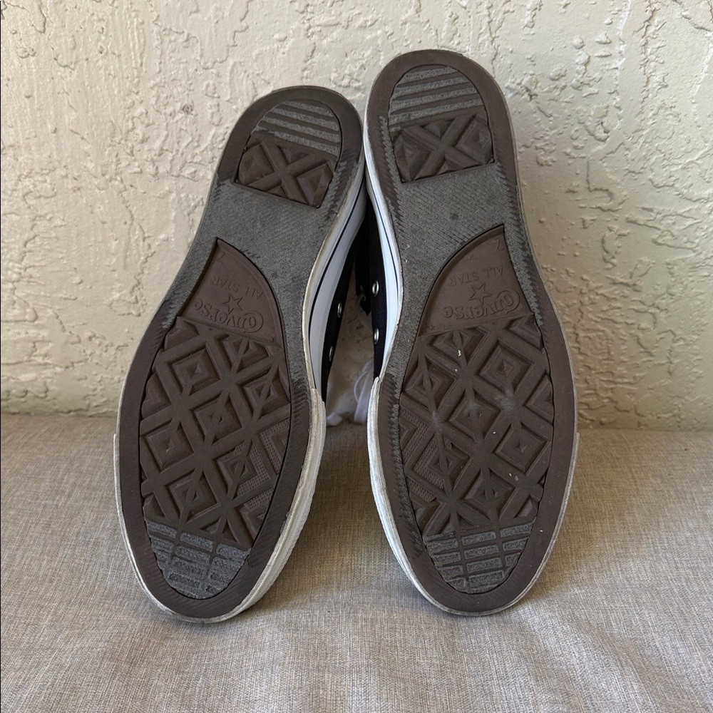 Converse Women's Black and White High-Top Sneakers - Picture 6 of 10